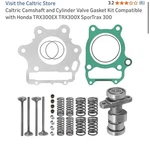 Caltric Camshaft And Cylinder Valve Gasket Kit Compatible With Honda TRX300EX New. Price: $45.00.