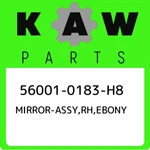 56001-0183-H8 Kawasaki Mirror-assy,rh,ebony 560010183H8, New Genuine Oem Part. Price: $349.98.
