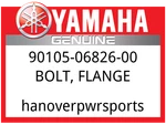 Yamaha Oem Part 90105-06826-00 Bolt, Flange New. Price: $6.99.