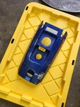 1987-1991 Kawasaki Blue Front Nose Cover Cowl Handle Pole Bracket Used. Price: $95.00.