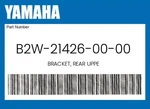 Yamaha Genuine Bracket, Rear Uppe B2W-21426-00-00 New. Price: $18.68.