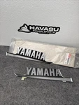 5LP-21570-40-00 2002 Yamaha Raptor 660 Limited Edition Front Graphics Decal Tank Used. Price: $100.00.